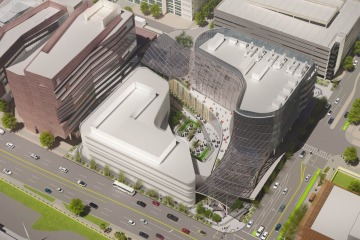 An artist rendering of an overhead vier of the Center for Advanced Molecular and Immunological Therapies in Phoenix
